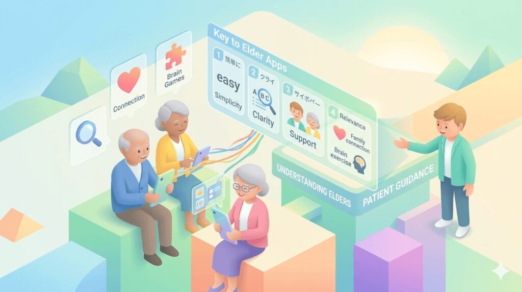 アプリをお年寄りに説明する方法