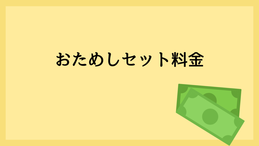 おためしセット料金