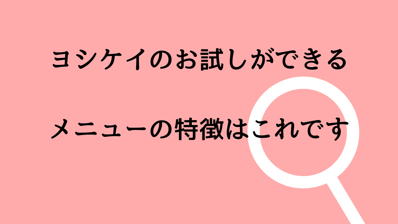 ヨシケイお試し特徴