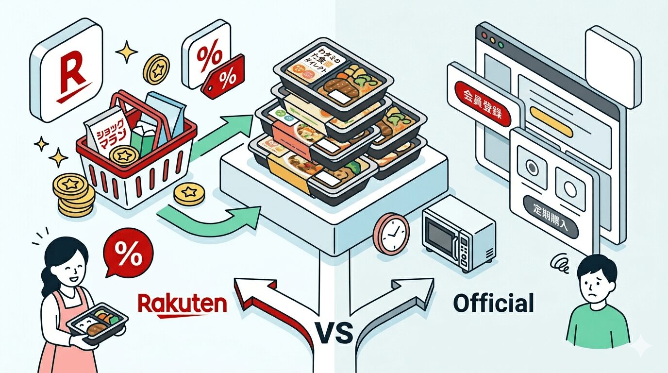 ワタミの宅食ダイレクト楽天と公式比較どっち？