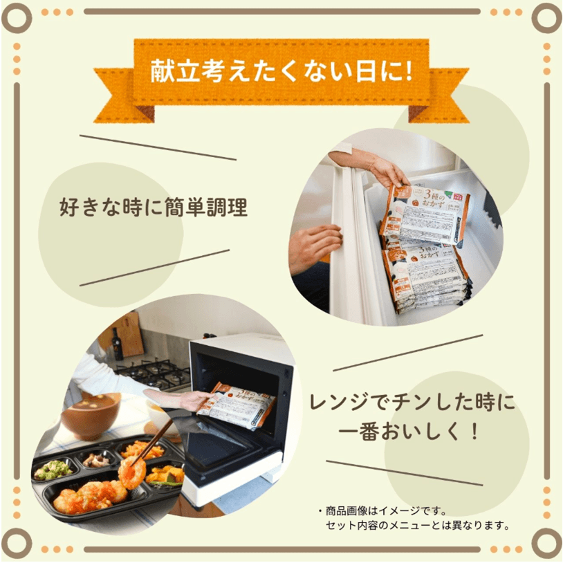 ワタミの宅食ダイレクト冷凍弁当を電子レンジから取り出す写真