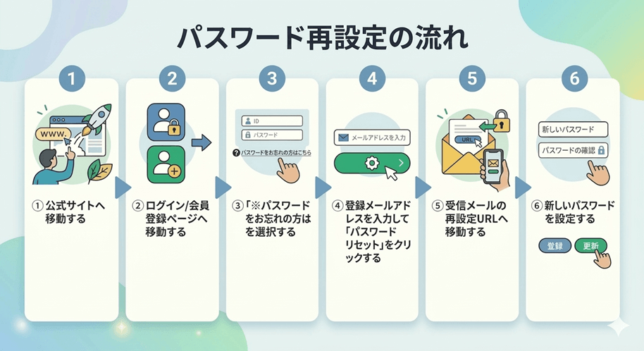 ワタミの宅食ダイレクトのパスワード再設定方法図解